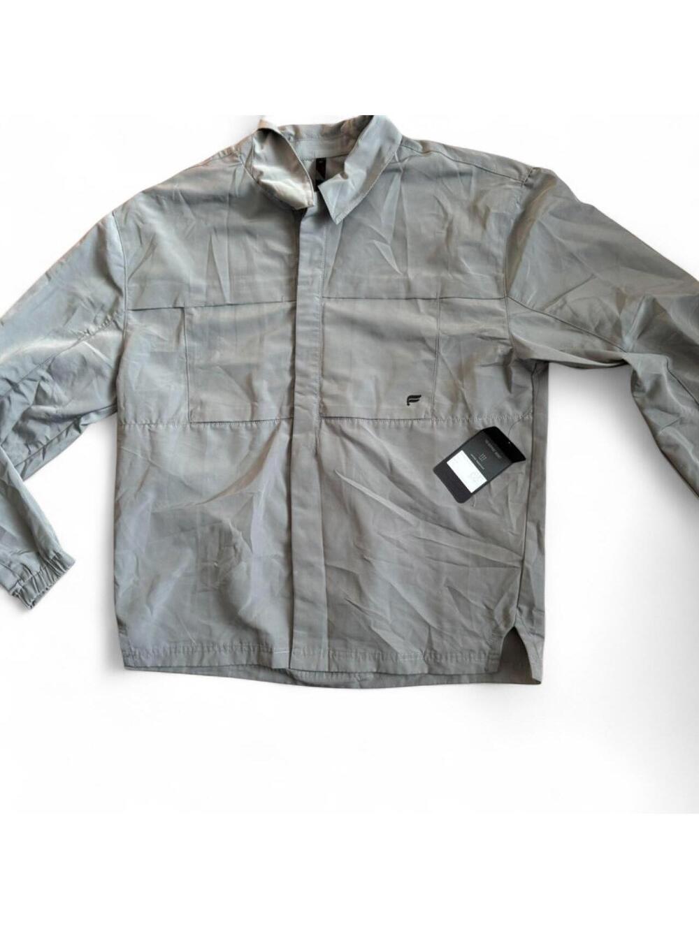Fila Lightweight Windbreaker Jacket in Gray, Size Medium